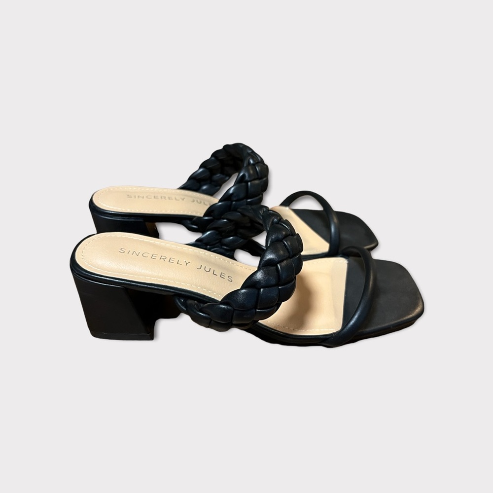 🆕 Sincerely Jules Stacked Block Double Banded Sandals  7M